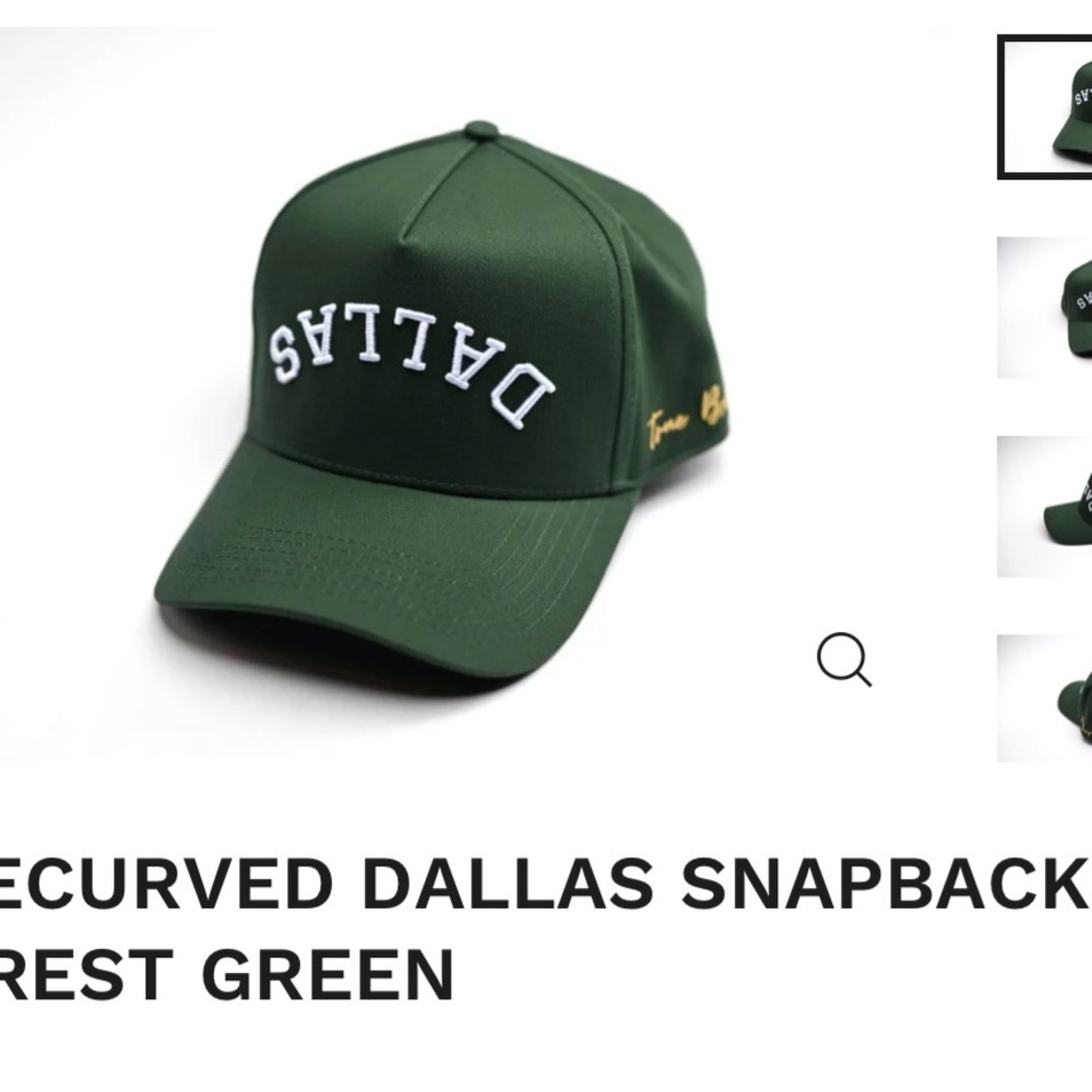 True Brvnd Forest Green Precurved Dallas Snapback